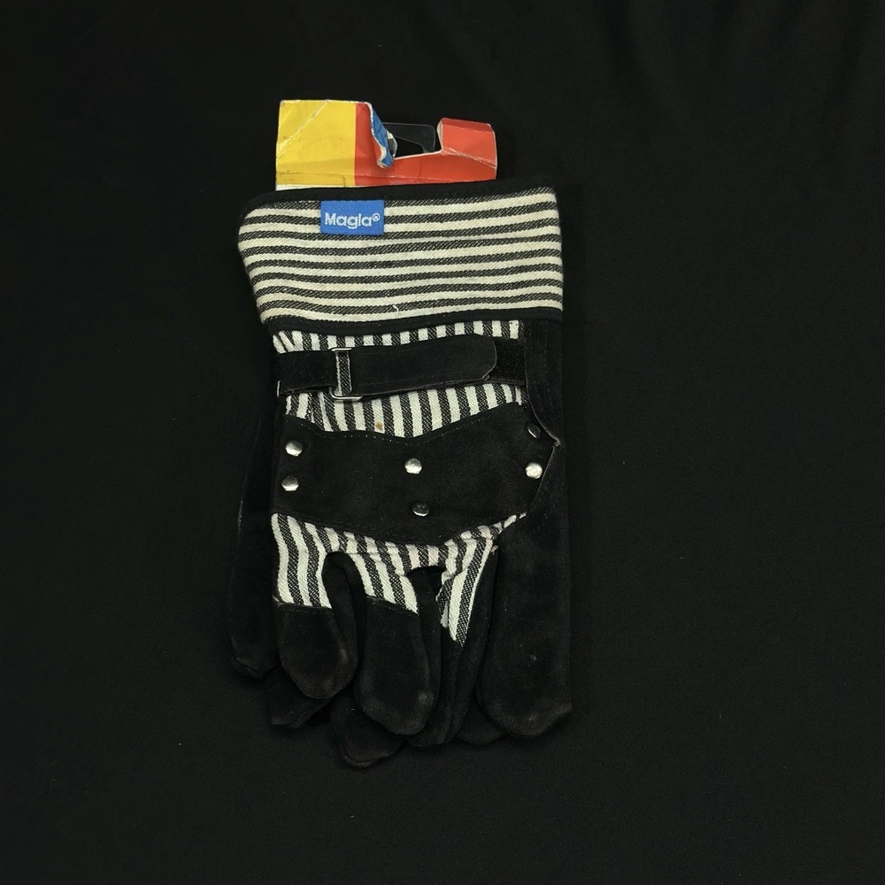 VTG Magla Tuff Stuff HandHelpers Gloves Medium Suede Cowhide‎ Palm Workwear NOS